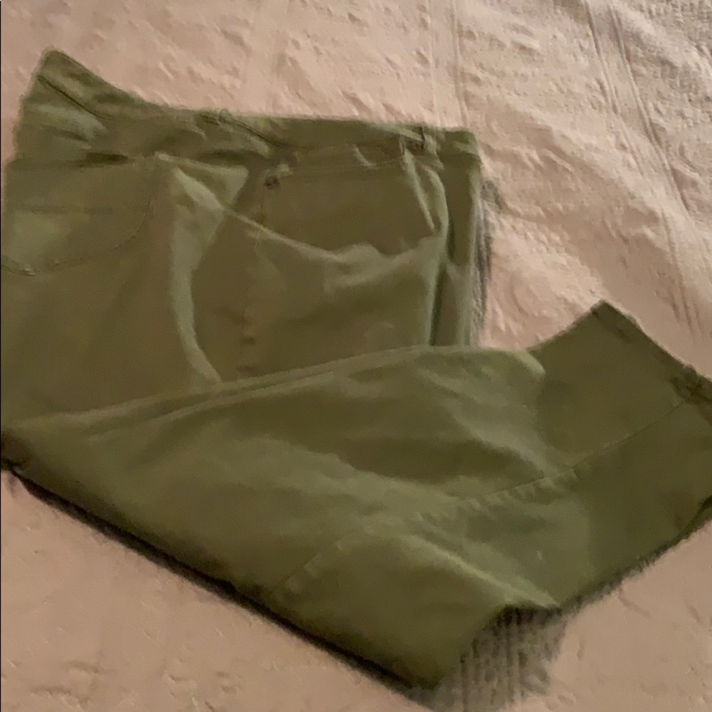 Coldwater Creek Olive Green Jeans